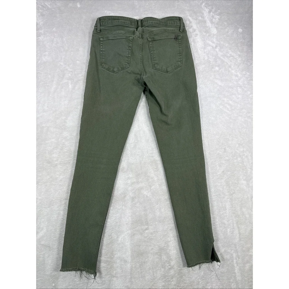 Joe's Jeans Women's Skinny Fit Ankle Raw Hem Size 27x27 Green Stretch - Picture 2 of 9